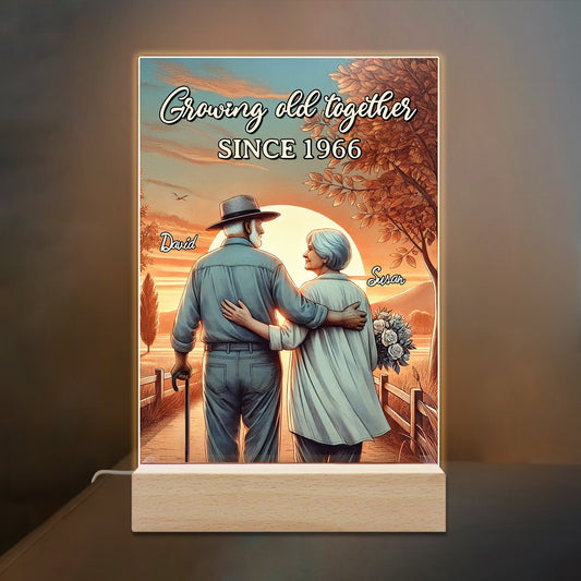Personalized "Growing Old Together" Plaque - Custom Anniversary Gift for Couples