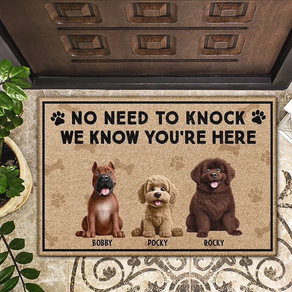 Custom Dog Doormat – "Just So You Know There's Like a Bunch of Dogs in Here", Personalized Welcome Mat for Pet Families, Perfect Gift for Dog Lovers