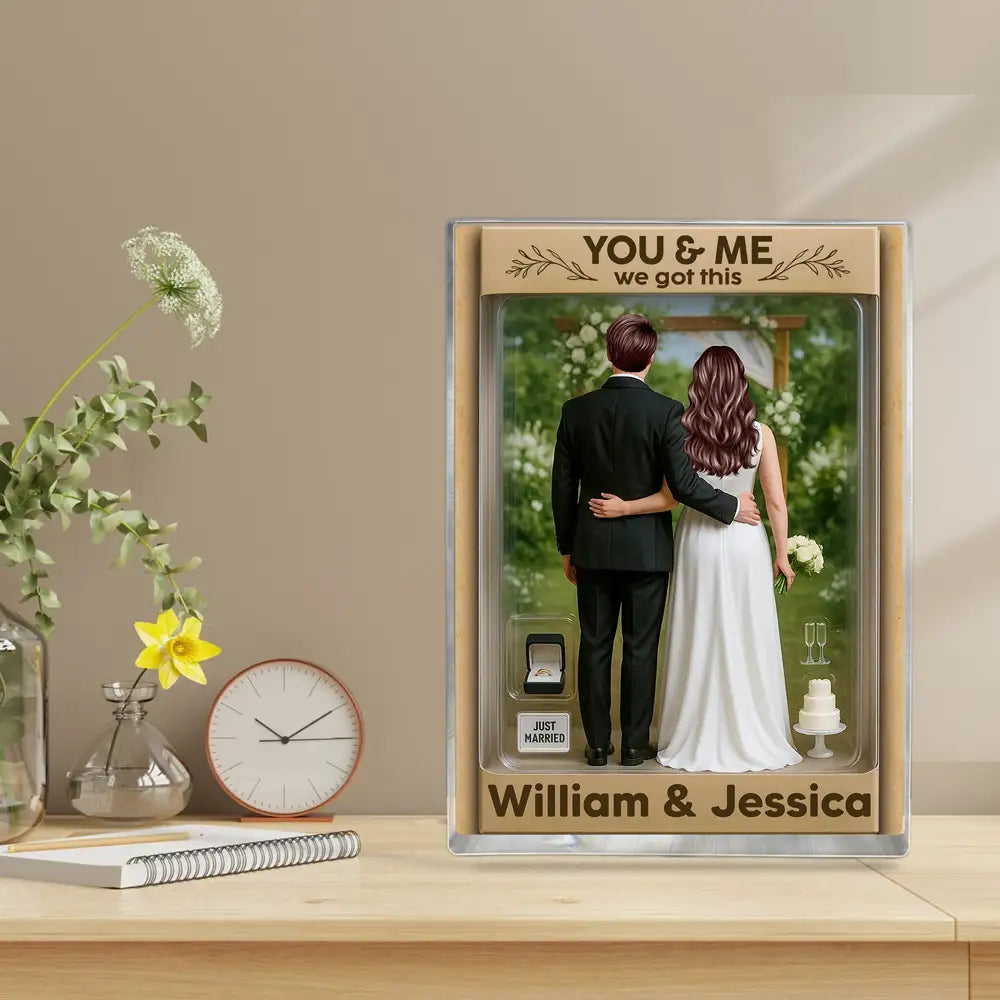 Couple Wedding Garden Plaque, Personalized Bride & Groom Gift