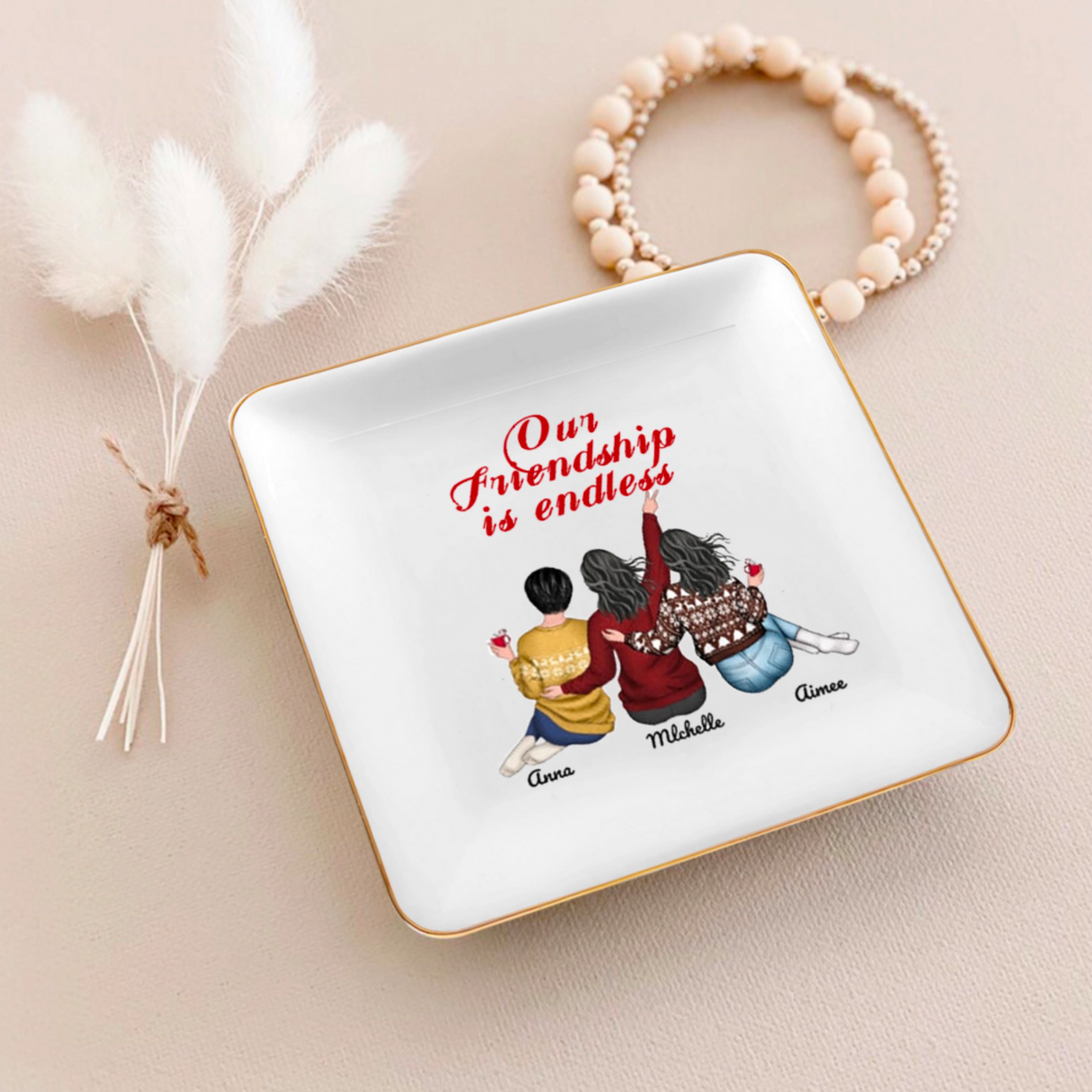 Besties Forever - Our Friendship Is Endless - Ornament, Beauty Tools, Jewelry, Cup - Christmas Gift