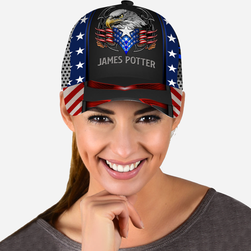 Eagle American Flag - Personalized Veteran Classic Cap