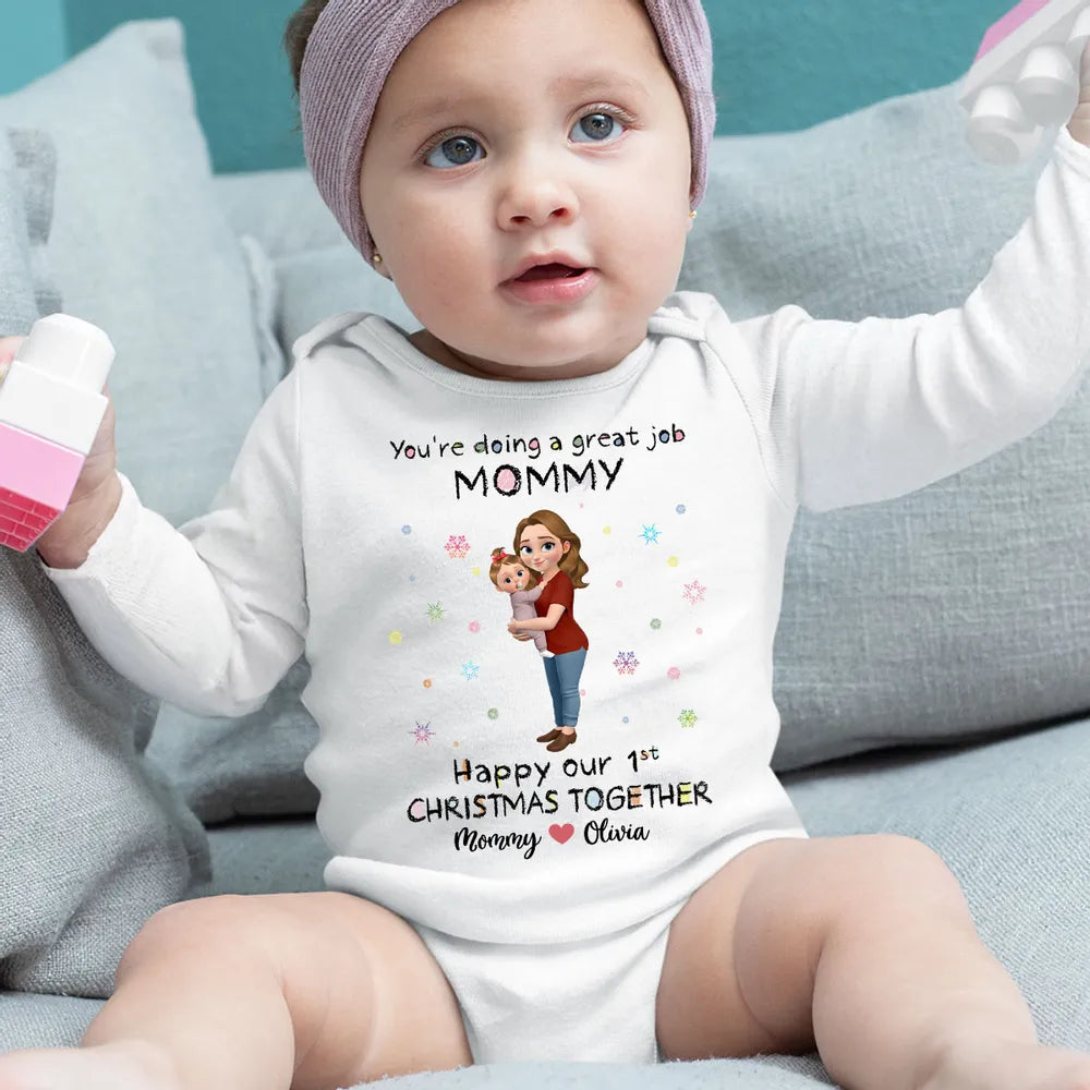 First Christmas Together Baby Onesie – A Loving Gift for Mom and Her Little One