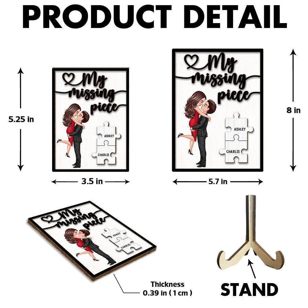 My Missing Piece - Personalized Beach Towel, Wooden Or Acrylic Or LED Plaque, Poster Or Canvas,Wooden Or Acrylic Keychain -  Engraved Design for Him/Her
