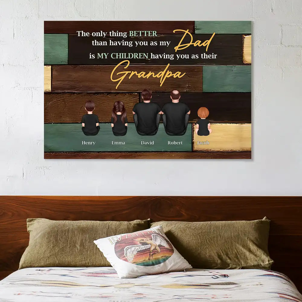 Dad, You’re Our Hero – A Custom Poster to Celebrate Your Role as Both Dad and Grandpa