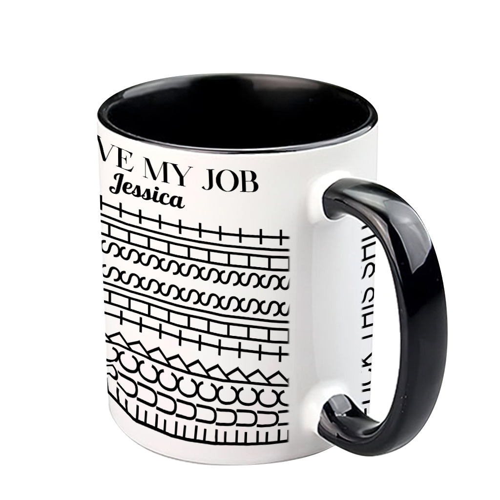 I Love My Job - Personalized Colleague Accent Mug