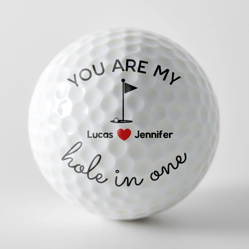 Personalized Golf Ball You Are My Hole in One - Romantic Golf Gift for Couples, Husband or Boyfriend