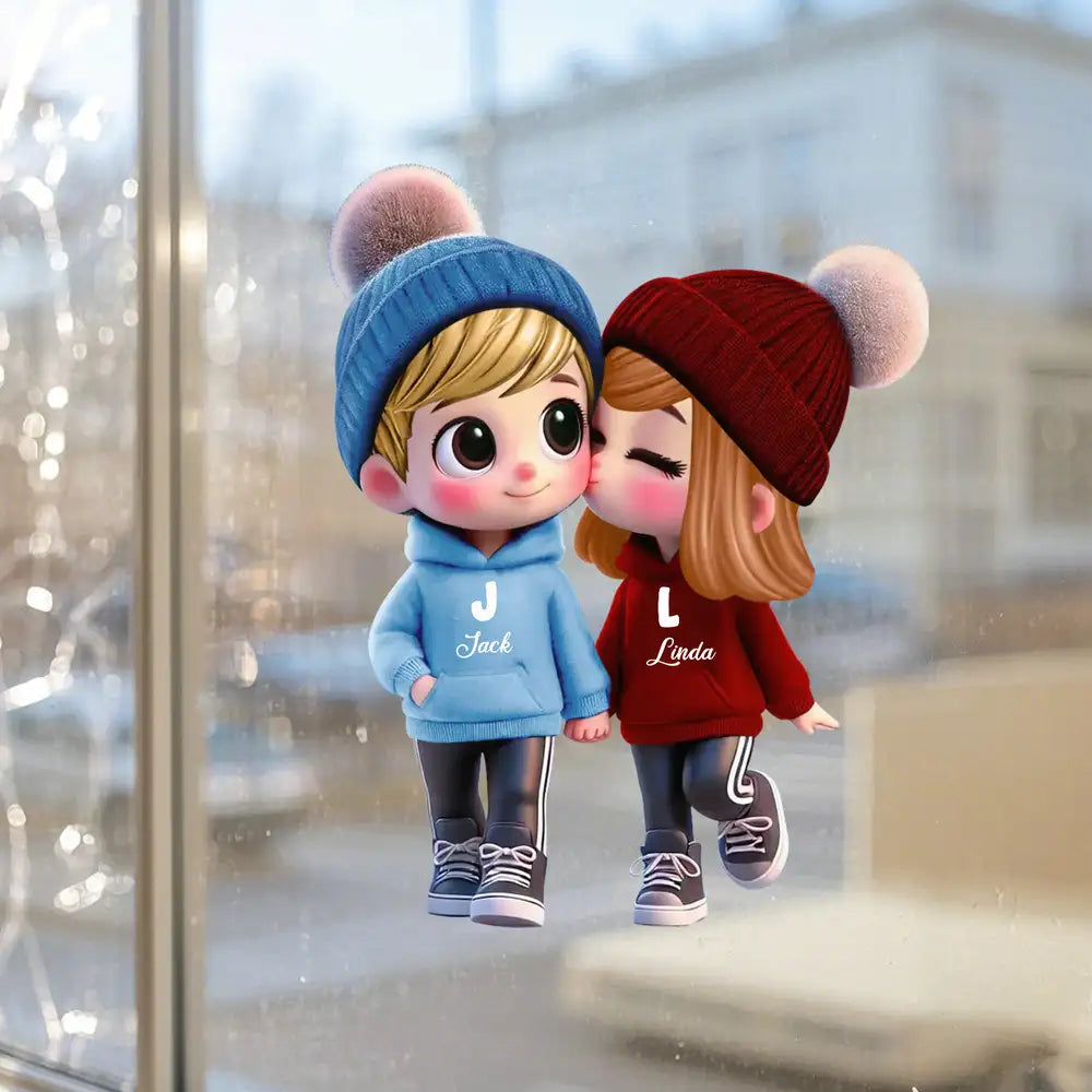 Customizable Couple's Acrylic Keychain – Personalized Names Gift