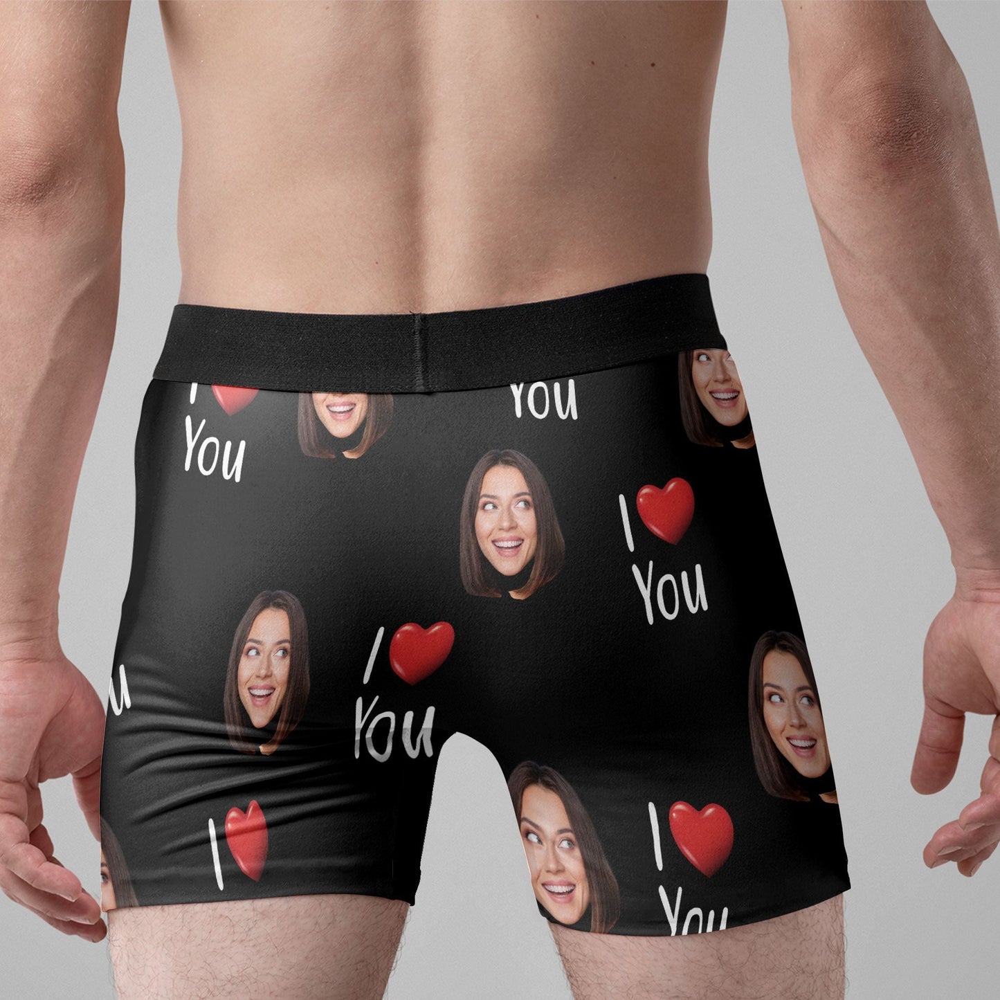 "Property of Girlfriend – Personalized Photo Boxer Briefs, Perfect Birthday Gift for Him or Boyfriend"