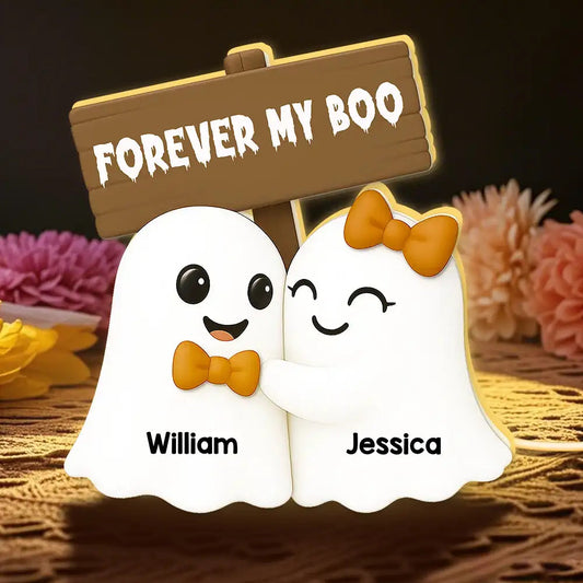 Halloween Acrylic Light Box with Cute Couple Ghosts, Fun Design and Perfect Gift Choice
