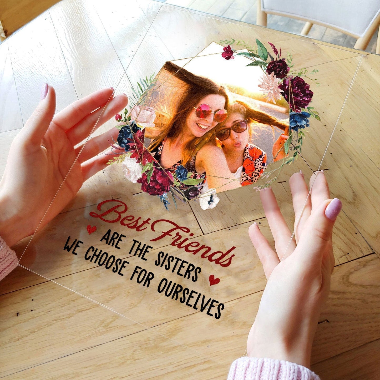 Best Friends Forever – Personalized Acrylic Plaque for Sisters and Best Friends with Fun Quote