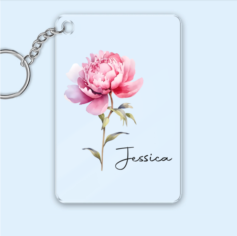 Personalized Floral Wine Glass - Custom Name Cup or Ornament or Keychain or Poster or Plaque - Perfect Gift for Her, Birthdays, and Special Occasions