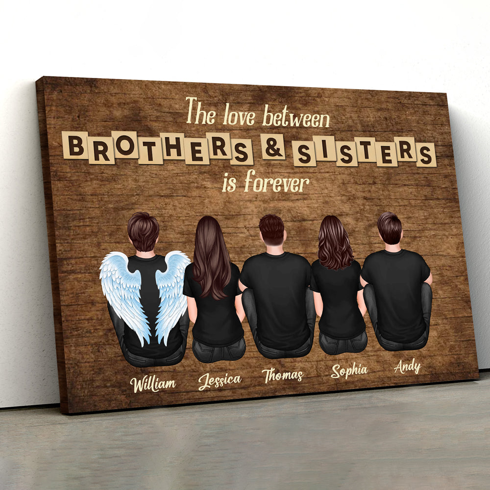 The Love Between Brothers and Sisters – Customizable Poster for Siblings , A Heartfelt Gift for Family Gatherings and Special Occasions