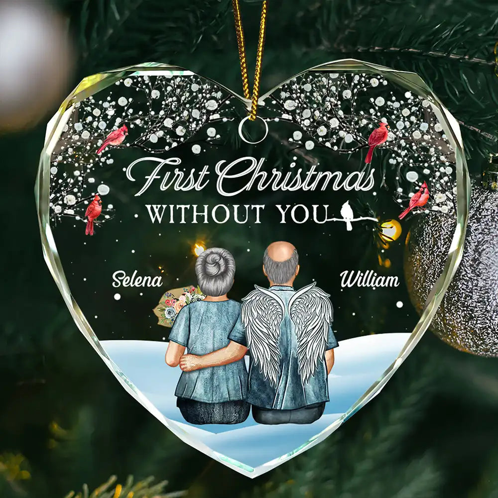 Crystal Heart Ornament keepsake of warm remembrance, thoughtful Christmas memorial gift for loved ones
