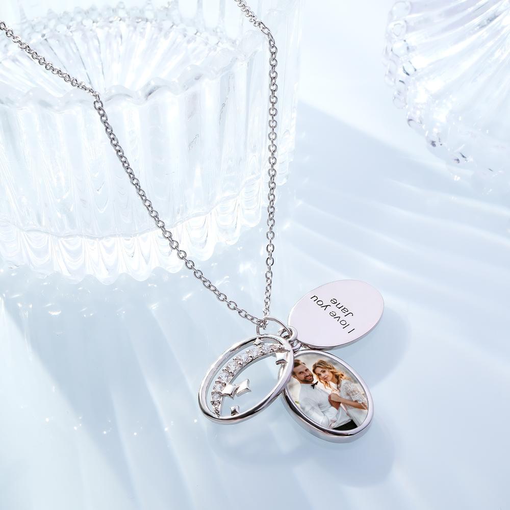 Engraved Wings Delicate Diamond - Personalized Engraved Multi-layer Star Rhinestone