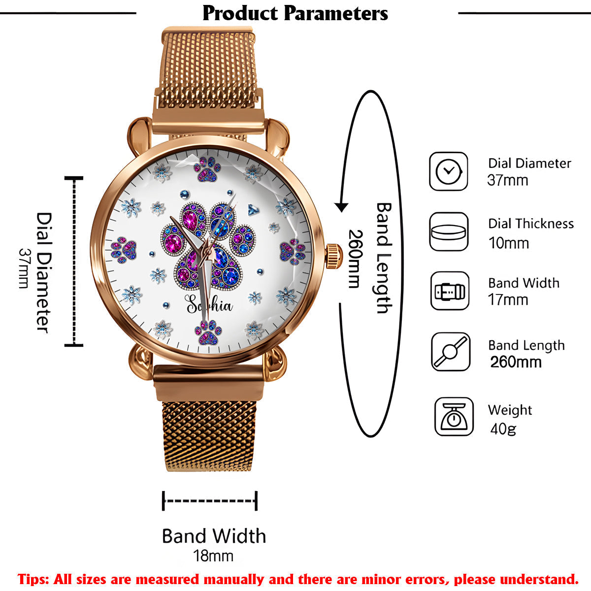 Dog Lovers - Personalized Dog Women Hand Watch