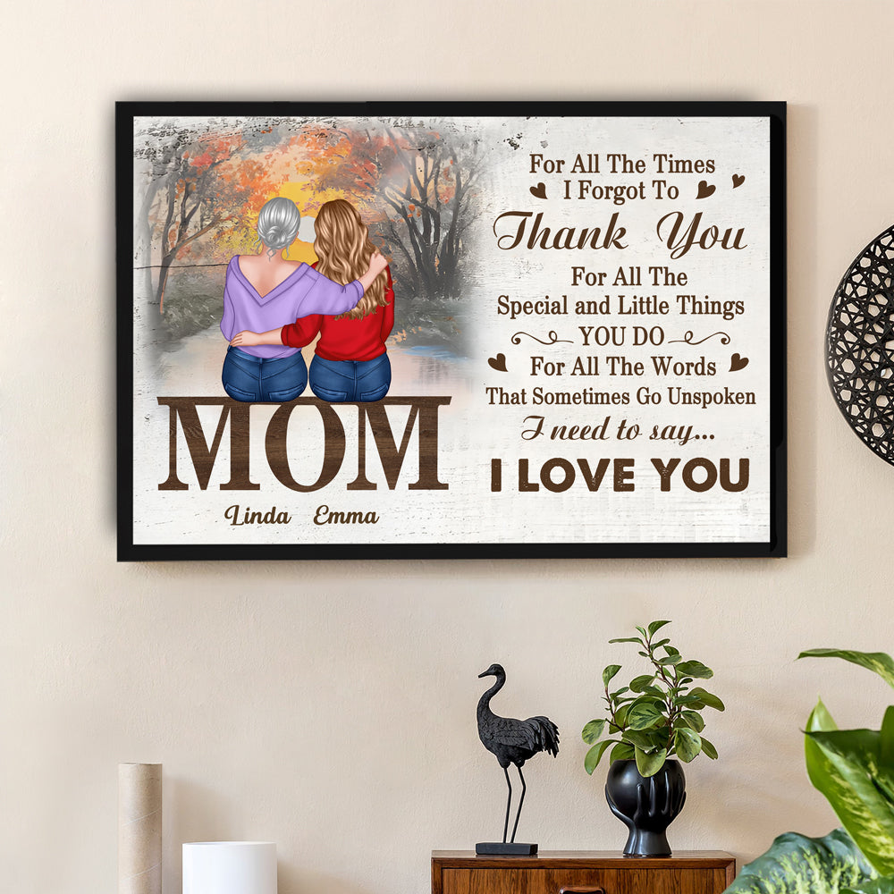 Grateful Love – Custom Poster Featuring a Heartwarming Moment with Mother and Daughter – Ideal Gift for Mother’s Day or Family Celebrations