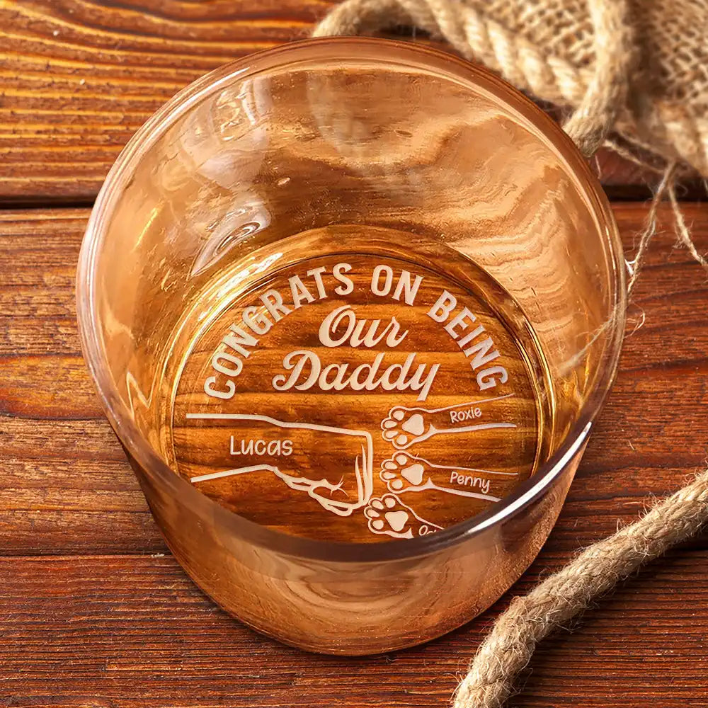 Personalized Whiskey Glass for Pet Owners - Dog & Cat Lover Gift