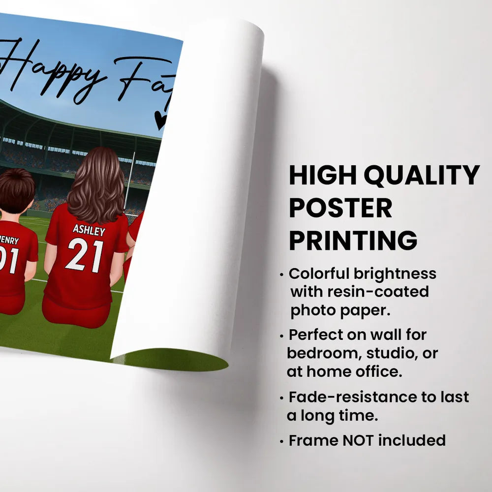 Dad’s Dream Team Socer Print – Personalized Stadium Scene Gift for Sports-Loving Fathers