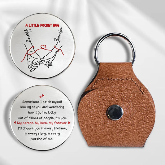 Pocket Hug Token 'A Little Pocket Hug', Sweet Love Note Keepsake for Partner, Thoughtful Personalized Gift