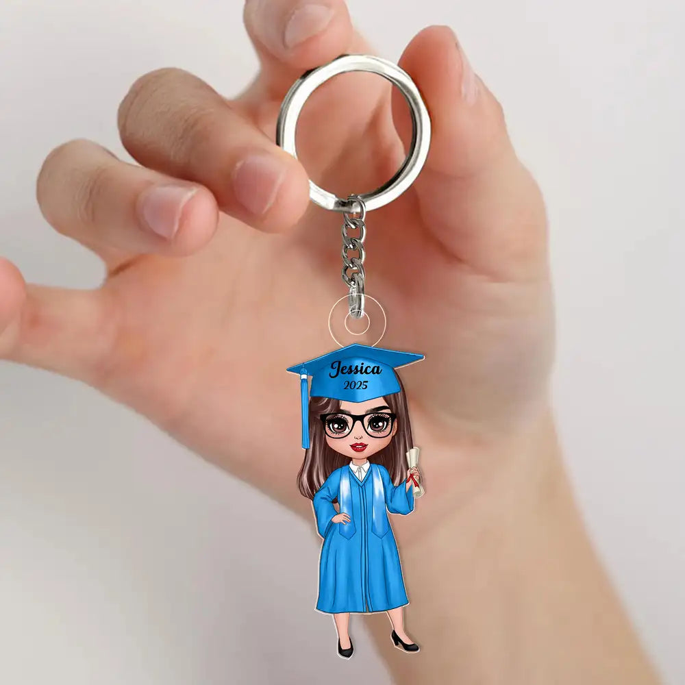 Personalized Graduation Acrylic Keychain, Creative Gift for Classmates, Heartwarming Graduation Gift from Parents