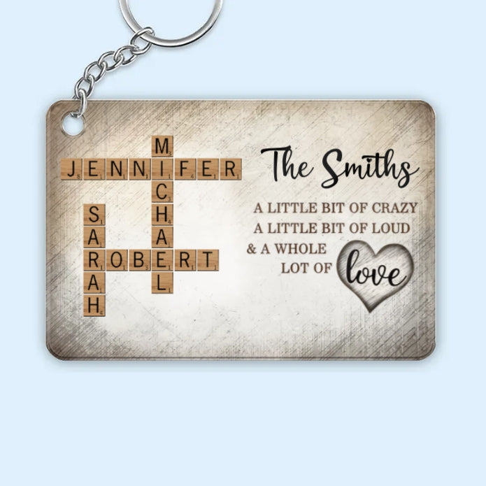 Personalized Family Name Scrabble Poster or Keychain - Unique Gift for Family Love & Memories