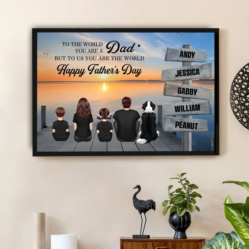 “Dad, You Are the World” Custom Family Playing Cards – Heartfelt Father’s Day Gift for Dad or Husband