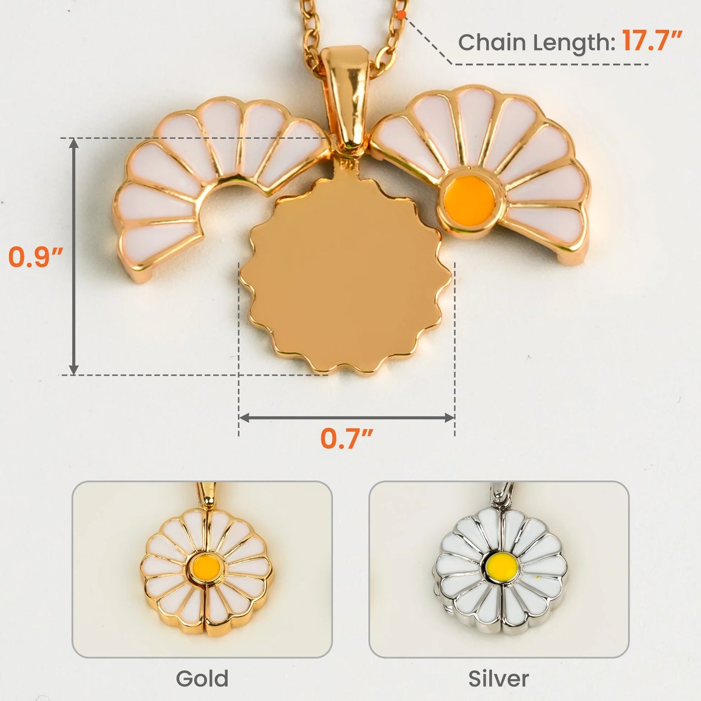 Personalized Stainless Steel Daisy Necklace With Custom Photo - Sweet Everyday Keepsake, Unique Gift For Mom