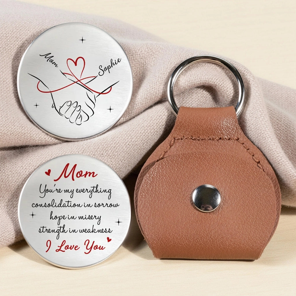 Pocket Hug for Mom You're My Everything, Handholding Design Love Token, Small Carry-Anywhere Keepsake Gift