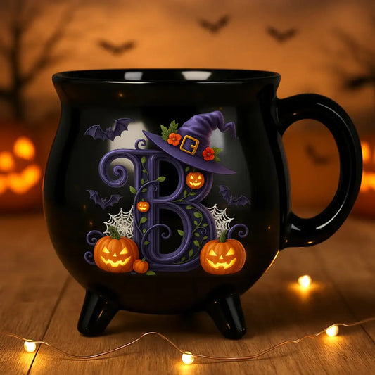 Halloween Ceramic Cauldron Mug, High Clarity, Gift for Friends & Family
