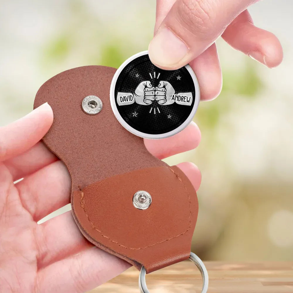 Pocket Hug for Brother Token with Fist Bump Design, Bold Black Style, Unique Gift That Says Your Bond Never Ends