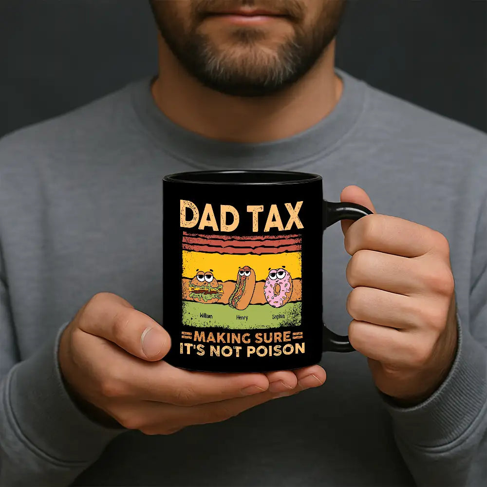 Funny Father’s Day Classic Tee – Personalized Donut, Burger & Hotdog with Kids' Names