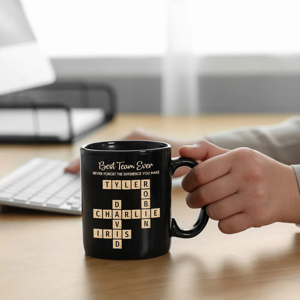 Best Team Ever Personalized Full Color Mug – Custom Team Name Layout for Work Crew – Meaningful Thank You Gift for Bosses and Colleagues