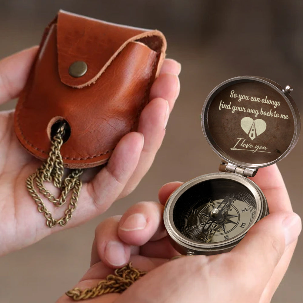 Find Your Way Back To Me - Personalized Couple Compass