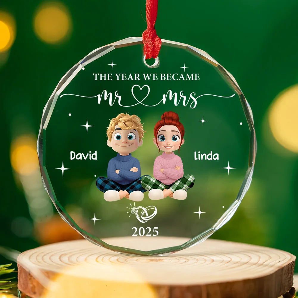 “The Year We Became Mr. & Mrs.” Personalized Couple Ornament