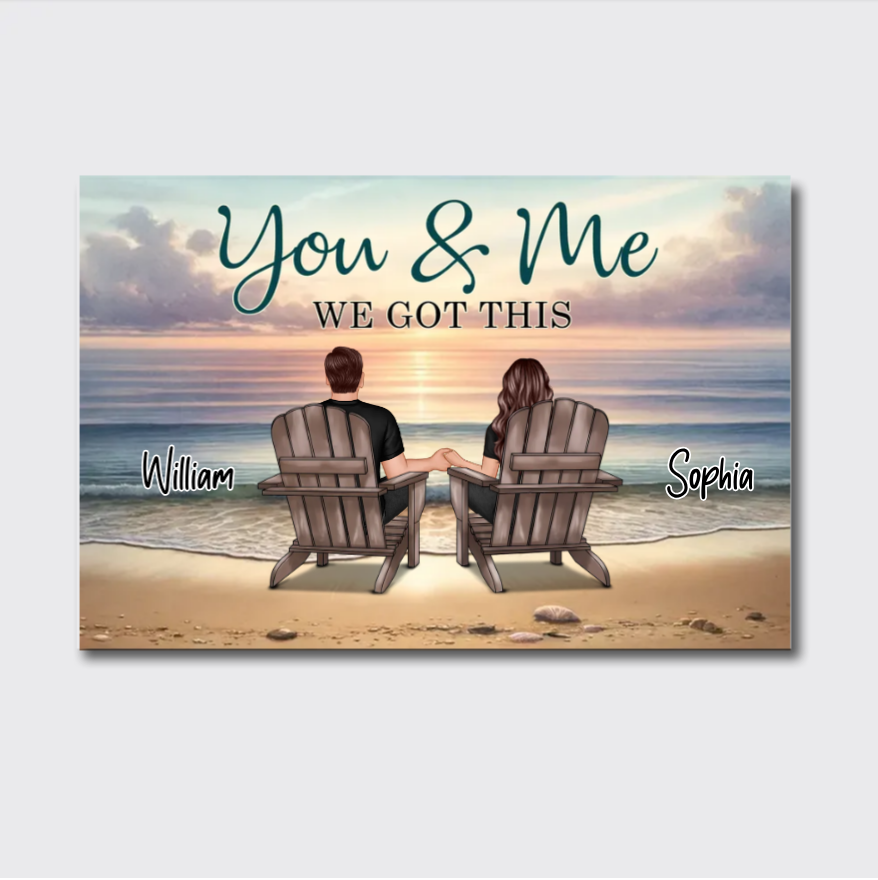 Personalized You, Me, and the Dogs Poster, Canvas, Plaque, and Keychain - Perfect Anniversary Gift for Pet Lovers