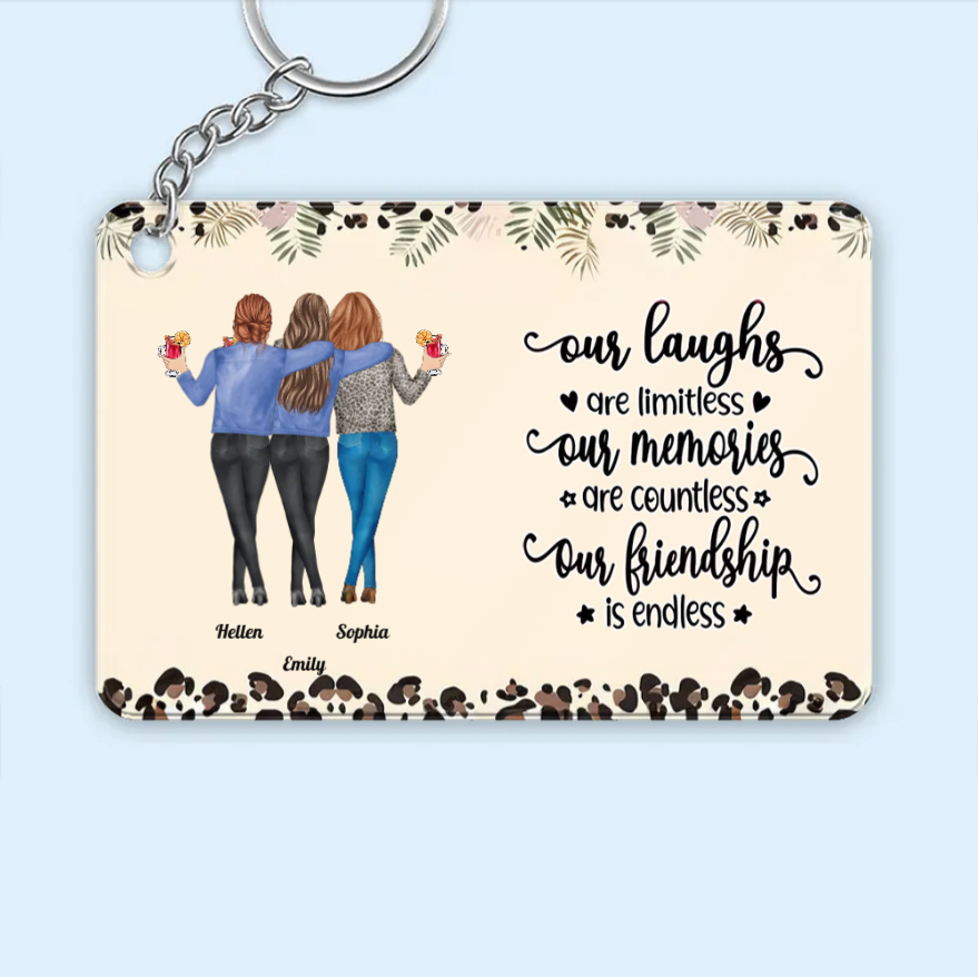Personalized Sister & Brother Jewelry Dish or Keychain or Plaque or Cup or Ornament, Endless Friendship, Priceless Memories,Custom Gift for Birthday, Christmas, Thanksgiving