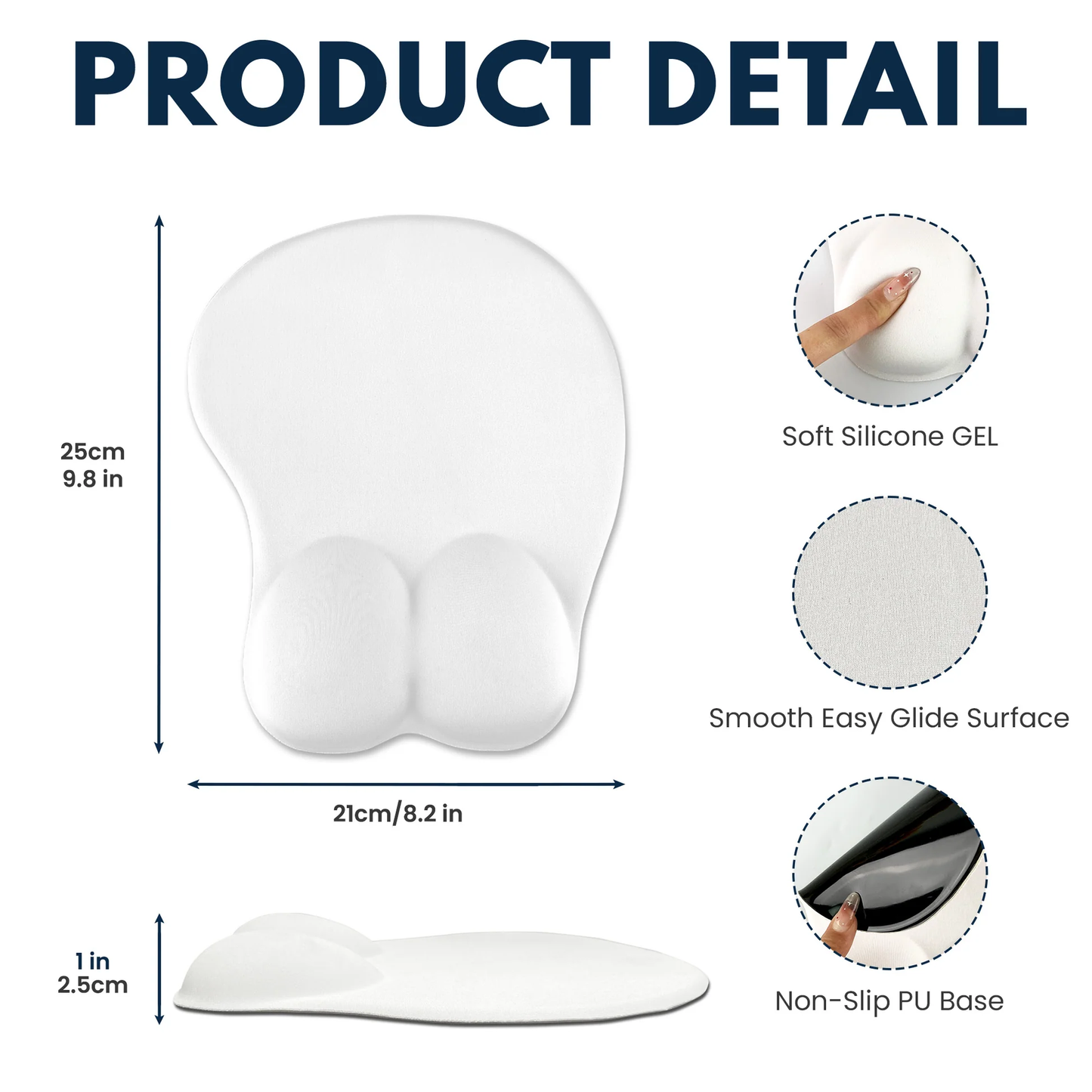 Personalized Lycra 3D Mouse Pad with Custom Face & Chest – Funny Gift for Couples or Friends, Unique Desk Humor
