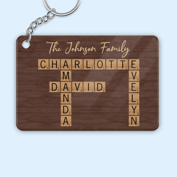 Personalized Family Name Scrabble Poster, Plaque, Keychain, Pillow, Sign - A Perfect Gift for Family