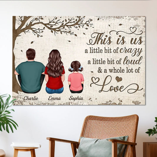 Personalized Family Poster Back View This Is Us Quote Wall Art Unique Gift for Mom or Parents