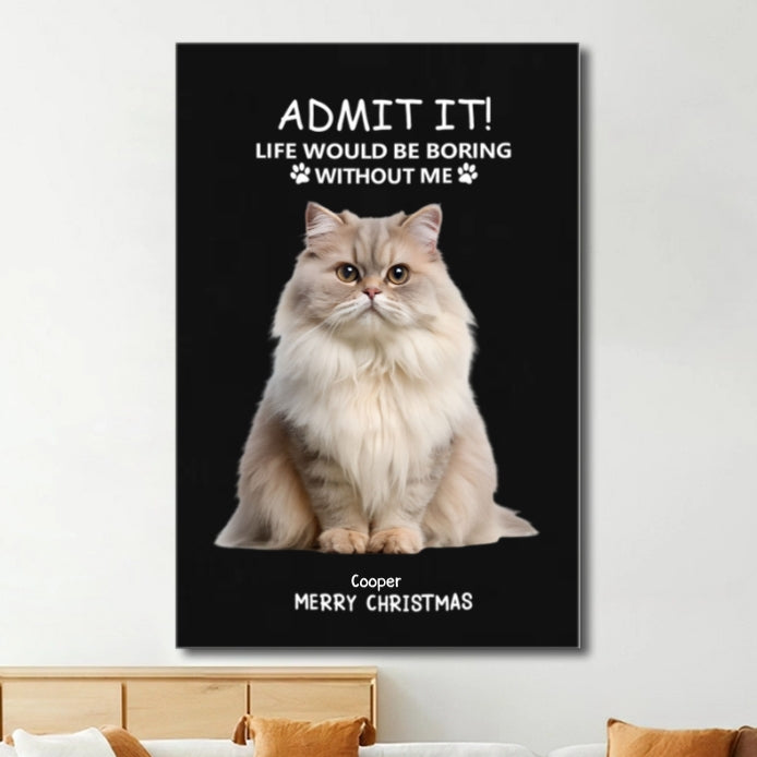 Personalized Christmas Glass Cup - Funny Pet - Themed Gift Cup