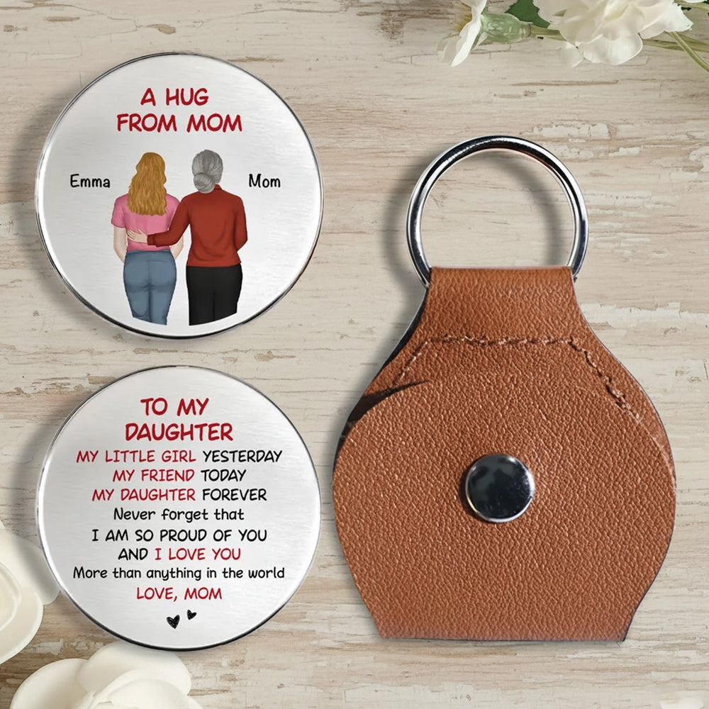 Pocket Hug from Mom to Daughter – A Heartfelt Token of Love, Perfect Gift to Carry Warmth Anywhere
