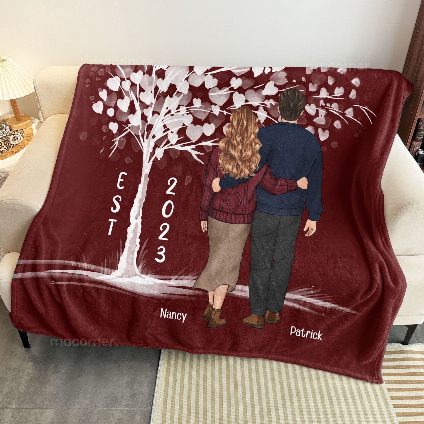 Couple Back Theme Personalized Art – “God Knew My Heart Needed You” Poster or Canvas, Perfect Valentine’s and Anniversary Gift
