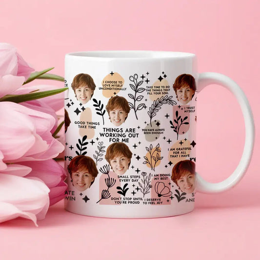 Personalized Ceramic Mug with Multi-Face Design – Couple’s Gift