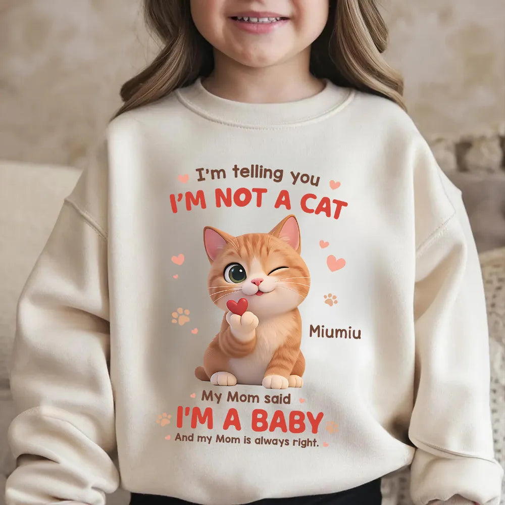Personalized Classic Tee with Cute Winking Cats Quote, Unique Gift for Cat Moms, Funny Heartwarming Everyday Wear