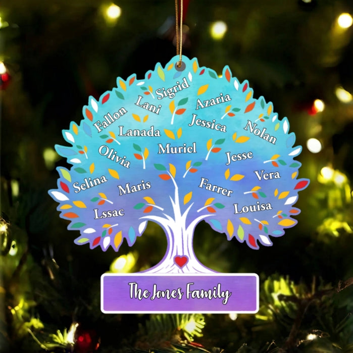 Personalized Family Tree  Ornament, Plaque - Unique Gift for Grandma, Mother's Day, or Christmas