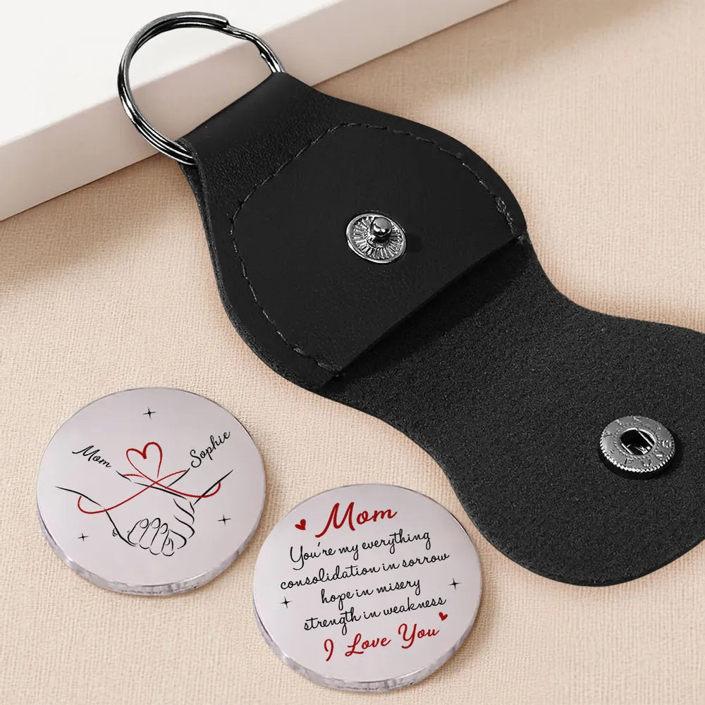 Pocket Hug for Mom You're My Everything, Handholding Design Love Token, Small Carry-Anywhere Keepsake Gift