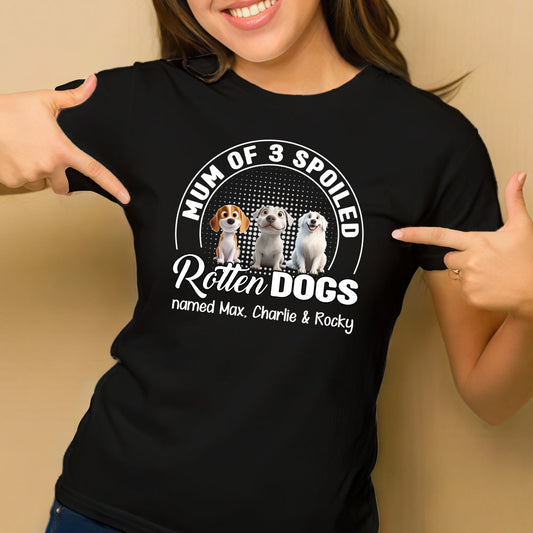 Personalized 'Mom & Spoiled Dog' Tee - Custom Dog Name Gift Shirt