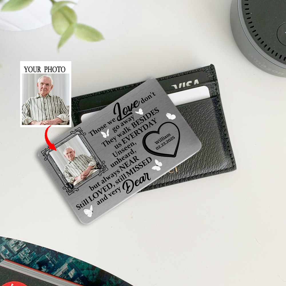 Custom Photo Wallet Card – Personalized Memorial Keepsake Metal Card