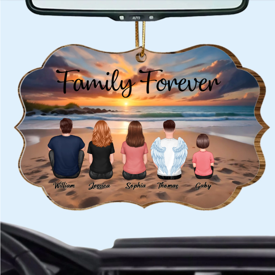 Personalized Family Forever Poster or Canvas, Keychain, Plaque, Car Hanger, Wallet Card - Perfect Gift for Siblings, Memorial Keepsake