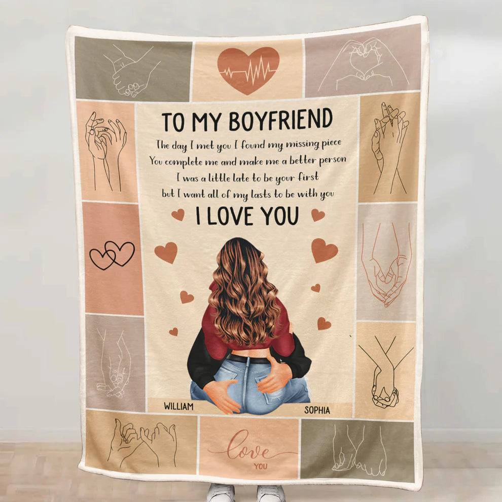 Forever Embrace - 'All Of My Lasts With You' Personalized Love Blanket - Ideal for Valentine's & Anniversaries